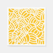 Gelb-Weiß-Doodle Serviette (Vorderseite)