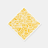 Gelb-Weiß-Doodle Serviette (Ecke)