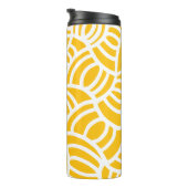 Gelb-Weiß-Doodle Thermosbecher (Nach rechts gedreht)