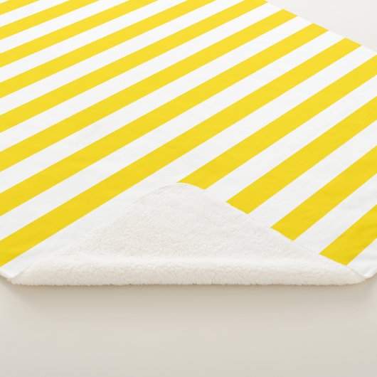 Gelb weiß gestreifte, benutzerdefinierte Vorlage M Sherpadecke (3/4)