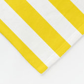 Gelb weiß gestreifte elegante moderne Vorlage Fleecedecke (Ecke)