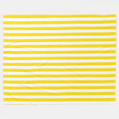 Gelb weiß gestreifte moderne Dekorationsvorlage Fleecedecke (Vorderseite (Horizontal))
