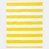 Gelb-weiß gestreifte Trend-Farben Elegant Fleecedecke (Vorderseite)