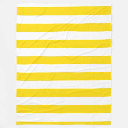 Gelb-weiß gestreifte Trend-Farben Elegant Fleecedecke (Vorderseite)