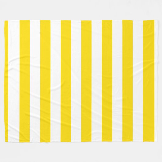 Gelb-weiß gestreifte Trend-Farben Elegant Fleecedecke (Vorderseite (Horizontal))