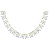 Gelb, Weiß-Grau-Elefant Baby Sprinkle Wimpelkette (Alle)