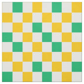 Gelb Weiß Grün Kariertes Design Stoff (Muster)
