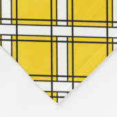 Gelb-weiß-kariertes kariertes Muster Fleecedecke (Ecke)