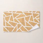 Gelb-Weiß-Mosaikmuster Badhandtuch Set (Handtuch)