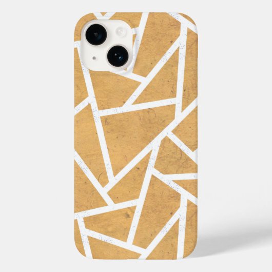 Gelb-Weiß-Mosaikmuster Case-Mate iPhone Hülle (Rückseite)