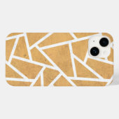 Gelb-Weiß-Mosaikmuster Case-Mate iPhone Hülle (Rückseite (Horizontal))