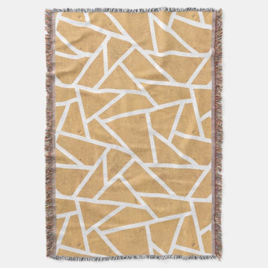 Gelb-Weiß-Mosaikmuster Decke (Vorderseite Vertikal)