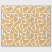 Gelb-Weiß-Mosaikmuster Geschenkpapier (Flach)