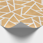 Gelb-Weiß-Mosaikmuster Geschenkpapier (Ecke)