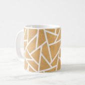 Gelb-Weiß-Mosaikmuster Kaffeetasse (Vorderseite Links)