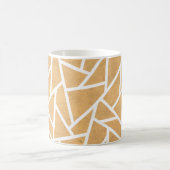 Gelb-Weiß-Mosaikmuster Kaffeetasse (Mittel)