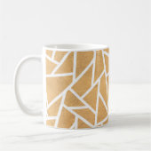 Gelb-Weiß-Mosaikmuster Kaffeetasse (Links)