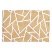 Gelb-Weiß-Mosaikmuster Kissenbezug (Rückseite)