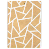 Gelb-Weiß-Mosaikmuster Klemmbrett (Rückseite)