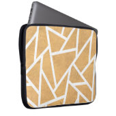 Gelb-Weiß-Mosaikmuster Laptopschutzhülle (Vorne Rechts)