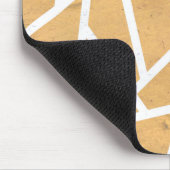 Gelb-Weiß-Mosaikmuster Mousepad (Ecke)