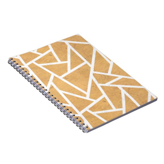 Gelb-Weiß-Mosaikmuster Notizblock (Rechte Seite)