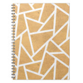 Gelb-Weiß-Mosaikmuster Notizblock (Vorderseite)