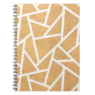 Gelb-Weiß-Mosaikmuster Notizblock