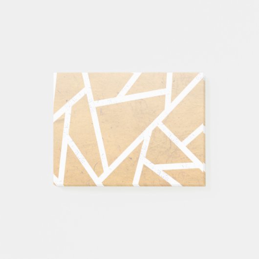 Gelb-Weiß-Mosaikmuster Post-it Klebezettel (Vorderseite)