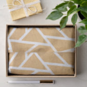 Gelb-Weiß-Mosaikmuster Seidenpapier (Geschenk)