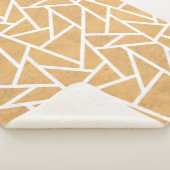 Gelb-Weiß-Mosaikmuster Sherpadecke (3/4)