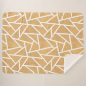 Gelb-Weiß-Mosaikmuster Sherpadecke (Vorderseite (Horizontal))