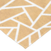 Gelb-Weiß-Mosaikmuster Tischdecke (Schrägansicht)