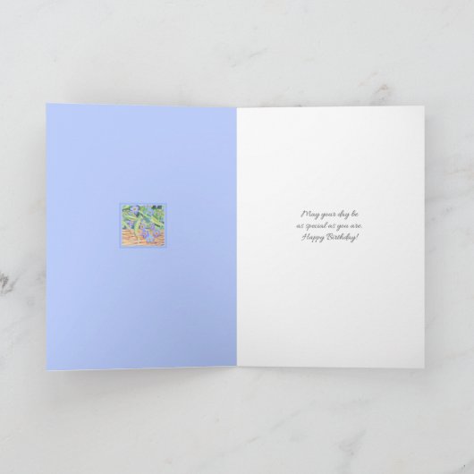 Gelb-Weiß-Stiefmütterchen für einen besonderen Geb Karte (Innenseite)