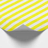 Gelb/Weiß Streifen Geschenkpapier (Ecke)