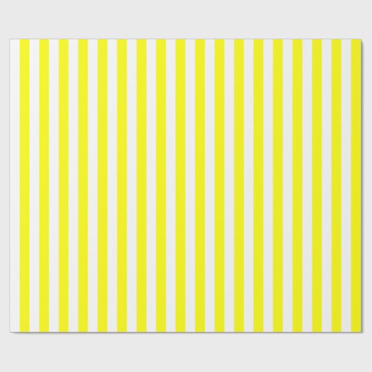 Gelb/Weiß Streifen Geschenkpapier (Flach)