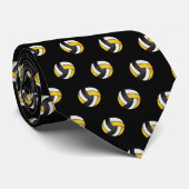Gelb, weiß und schwarz krawatte (Gerollt)