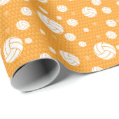 Gelb-Weiß-Volleyball Gemustert Geschenkpapier (Rolleneckpunkt)