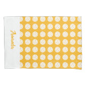 Gelb-Weiß-Volleyball-Muster Kissenbezüge (Vorderseite)