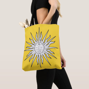 Gelb & Weiß Whimsical Sonne Himmels- Astrologie Tasche