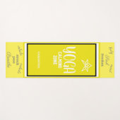 Gelb weiß yogamatte (Vorderseite (Horizontal))