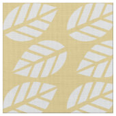 gelb-weiße Blätter Stoff (Nahaufnahme)