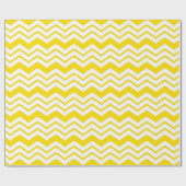 Gelb-weiße Chevron-Zickzack-Musterdesign Geschenkpapier (Flach)