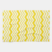 Gelb-weiße Chevron-Zickzack-Musterdesign Geschirrtuch (Horizontal)
