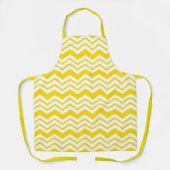 Gelb-weiße Chevron-Zickzack-Musterdesign  Schürze (Vorderseite)