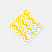Gelb-weiße Chevron-Zickzack-Musterdesign  Serviette (Ecke)