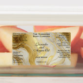 Gelb-weiße goldfarbene Flasche mit wasserdichten K Etiketten (Befestigt)