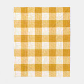 Gelb-weiße karierte Design  Fleecedecke (Vorderseite)