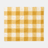 Gelb-weiße karierte Design  Fleecedecke (Vorderseite (Horizontal))