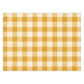 Gelb-weiße karierte Plaid-Design Tischdecke (Vorderseite (Horizontal))